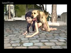 Animation of a puppy fucking a cheating wife